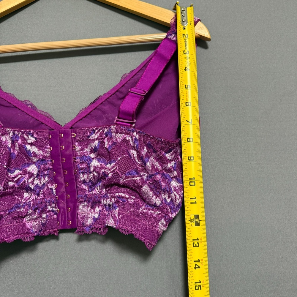 Cosabella Bralette Bra XS Purple Floral Lace Coquette Balletcore Romantic Fairy - Picture 16 of 16